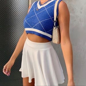 Blue Cropped Sweater Vest💙